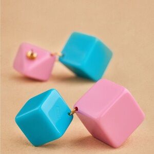 Archived Khoi Gael Pink and Blue Cube Earrings